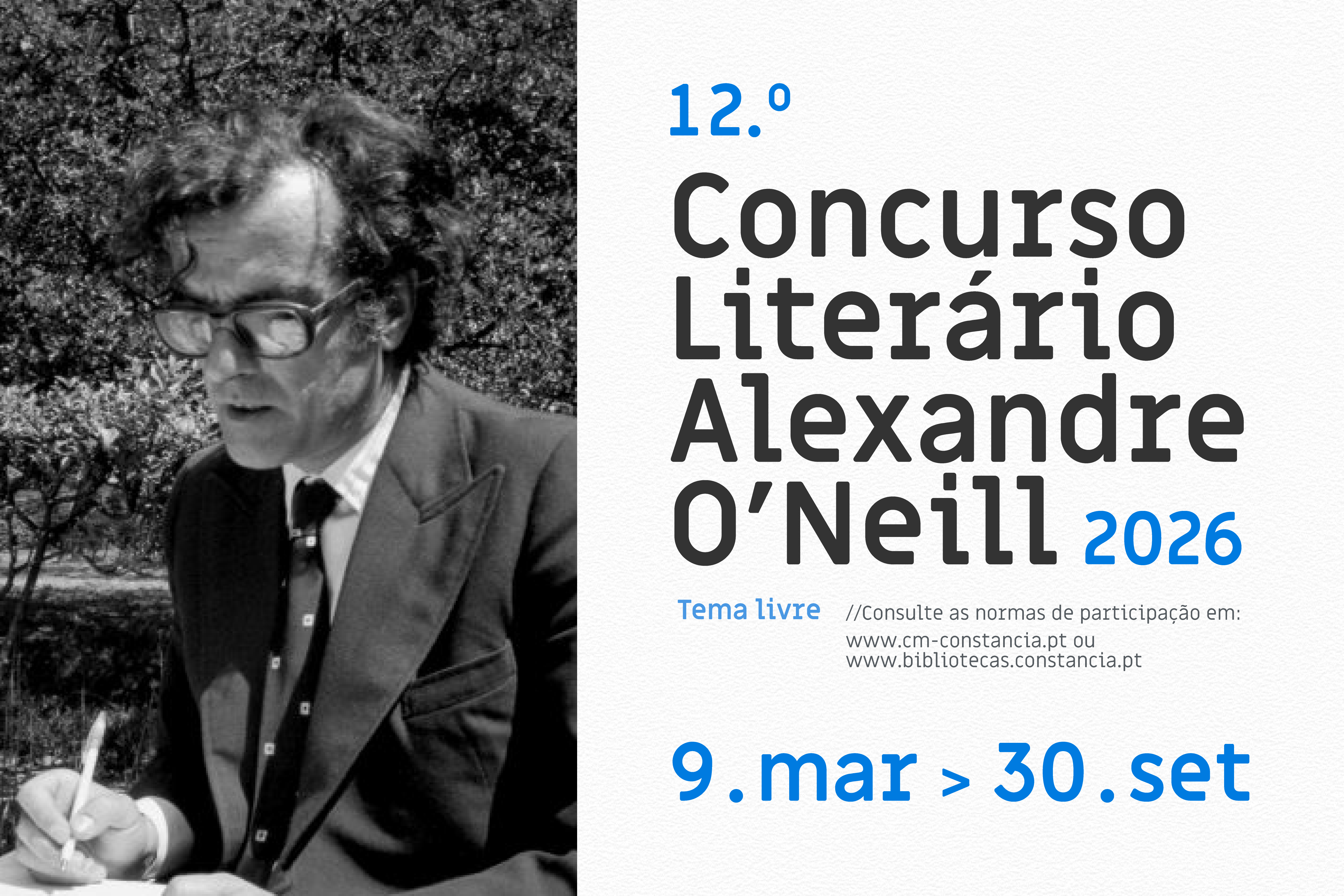12ª edição do Concurso Literário Alexandre O’Neill 