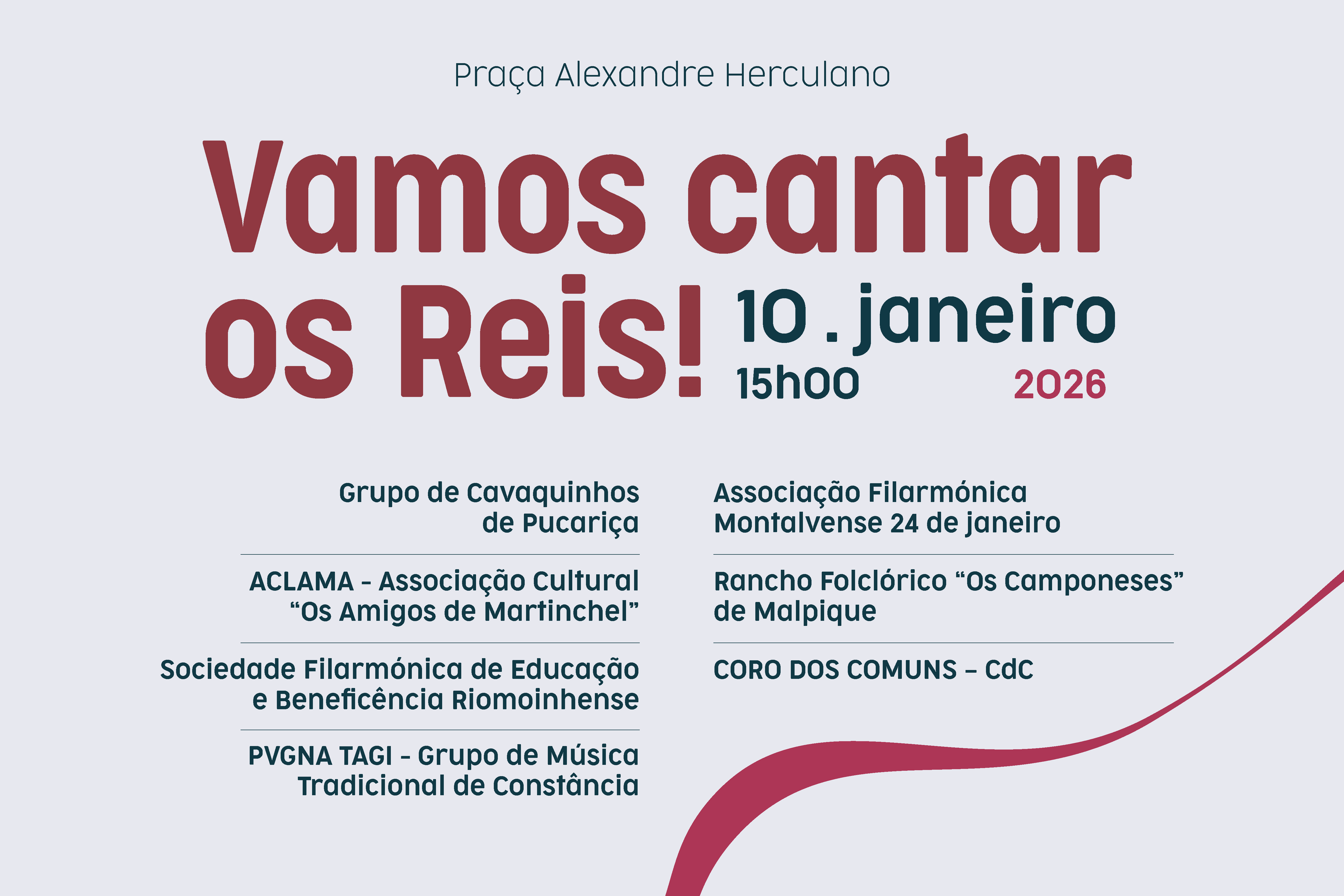    Vamos Cantar os Reis!  sábado, 10 de janeiro  na Praça Alexandre Herculano, em Constância